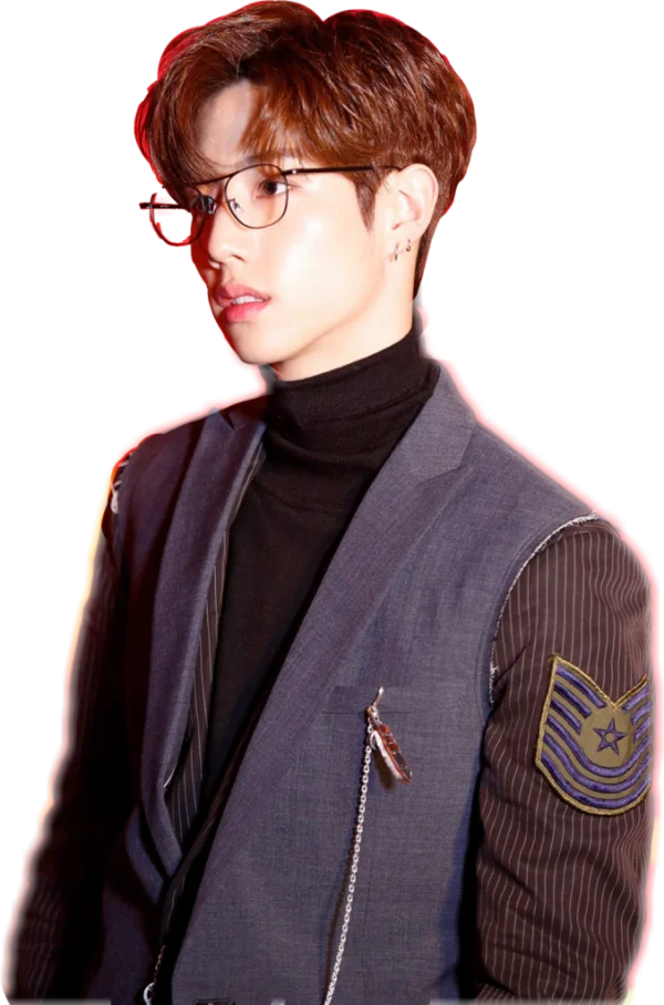 Stylish Young Man in Round Glasses and Striped Sleeve Blazer PNG