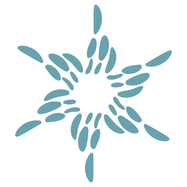 Abstract Teal Swirl Burst Element PNG