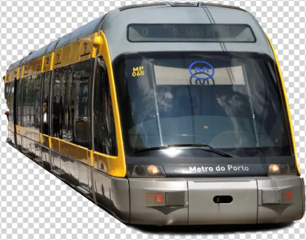 Porto Metro Train PNG Transparent Background