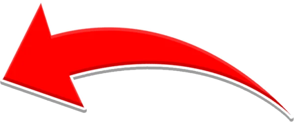 Curved Red Arrow Pointing Left PNG