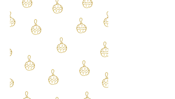 Seamless Gold Glitter Christmas Ornament Pattern PNG
