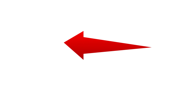 Bright Red Left-Pointing Arrow PNG