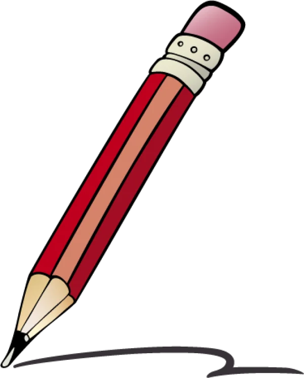 Red Pencil Drawing a Line PNG
