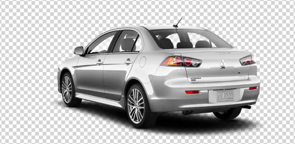 Silver Mitsubishi Lancer Car PNG Transparent
