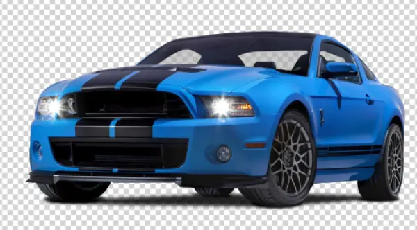 Blue Ford Mustang Shelby GT500 PNG Transparent Background