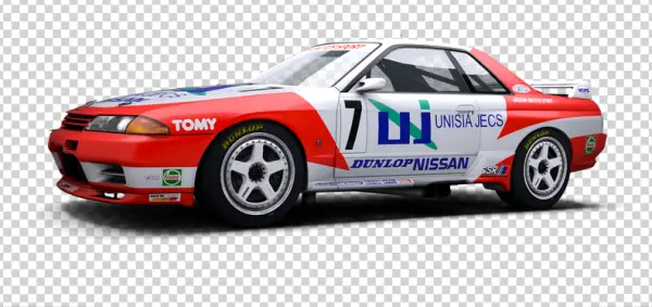 Nissan Skyline R32 Race Car PNG Transparent Background
