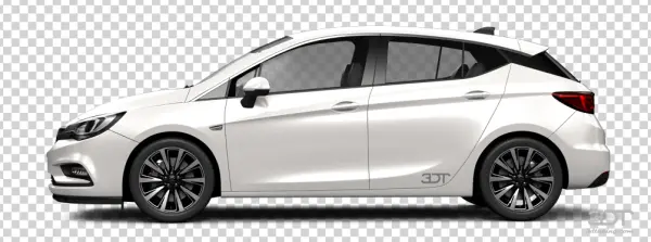 White Hatchback Car Transparent PNG