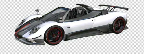 White Pagani Zonda PNG Transparent Background