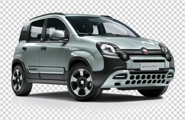 Light Green Fiat Panda Cross Car PNG