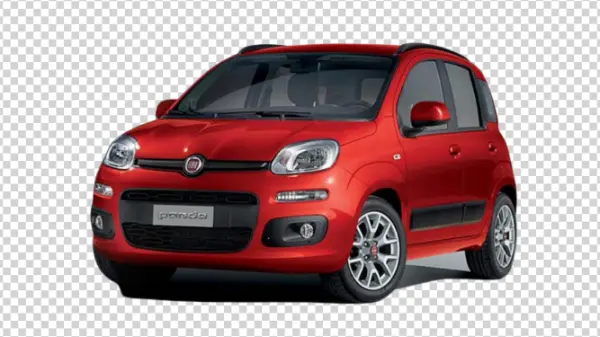Red Fiat Panda Car PNG Transparent Background