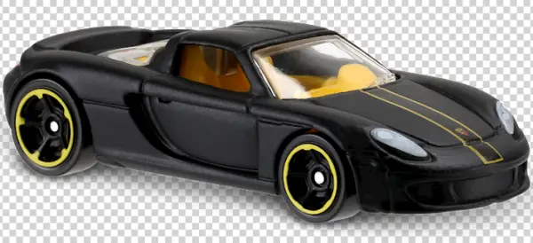 Black Toy Sports Car PNG Transparent Background