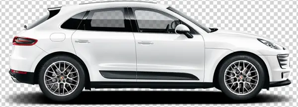White Porsche Macan SUV PNG Transparent