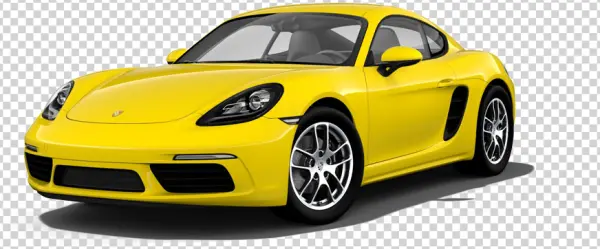 Yellow Porsche Cayman Sports Car PNG Transparent