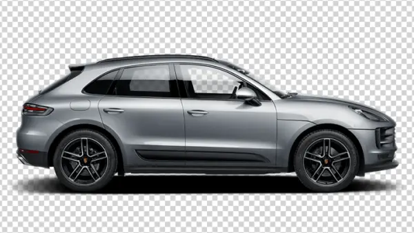 Silver Porsche Macan PNG Transparent Background