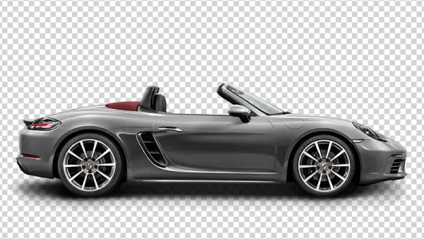 Grey Porsche Boxster PNG Transparent Background