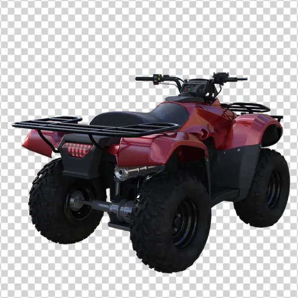 Red ATV Quad Bike Transparent Background