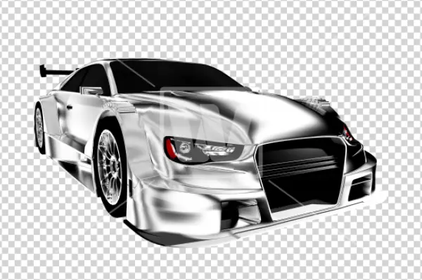 Silver Sports Car PNG Transparent Background