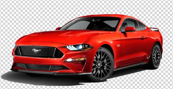 Red Ford Mustang GT PNG Transparent Background