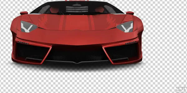 Red Sports Car Front View PNG Transparent Background