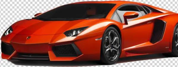 Orange Lamborghini Aventador PNG Transparent Background