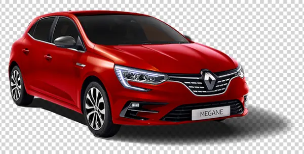 Red Renault Megane Car PNG Transparent Background