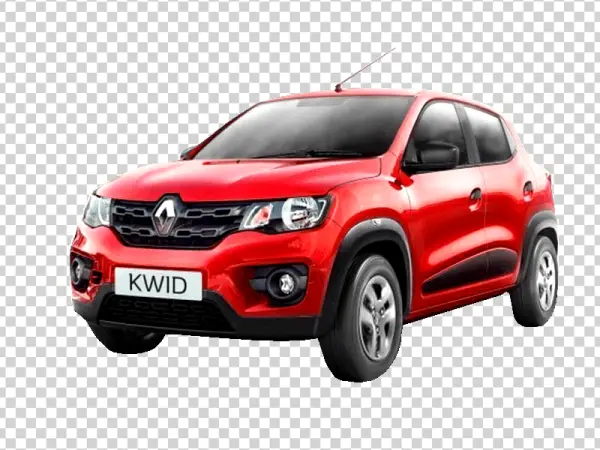 Red Renault Kwid Car PNG Transparent Background