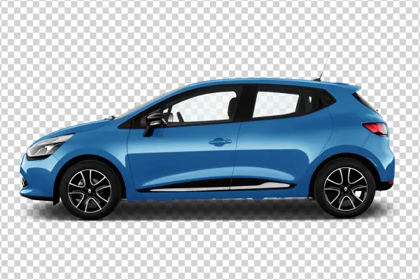 Blue Renault Clio Hatchback Car PNG Transparent