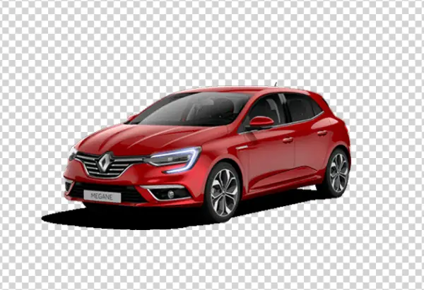 Red Renault Megane Car PNG Transparent Background