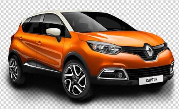 Orange Renault Captur SUV PNG Transparent