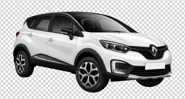 White Renault Captur Car PNG Transparent Background