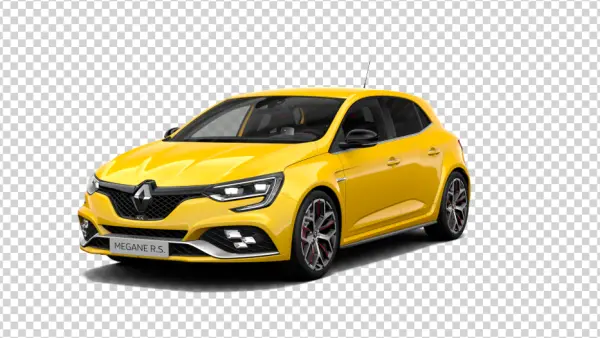 Yellow Renault Megane R.S. PNG Transparent Background