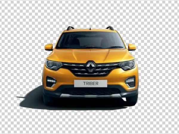 Yellow Renault Triber Car Front View PNG