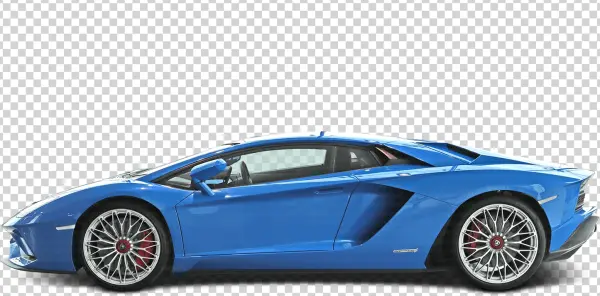 Blue Lamborghini Aventador PNG Transparent Background