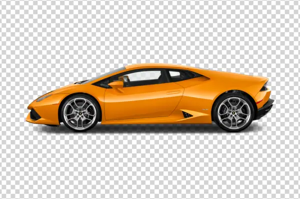 Orange Lamborghini Huracán PNG Transparent Background