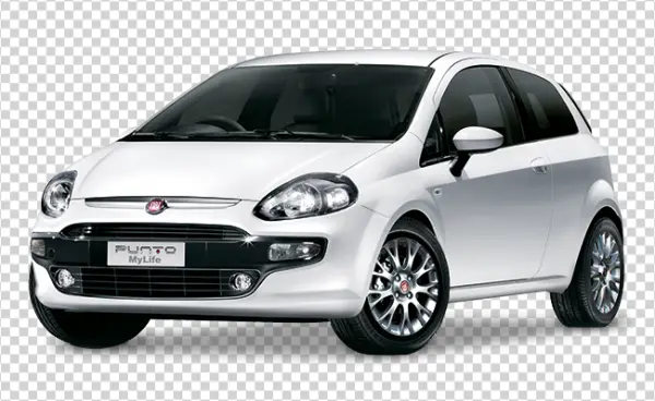 White Fiat Punto MyLife Car PNG Transparent Background
