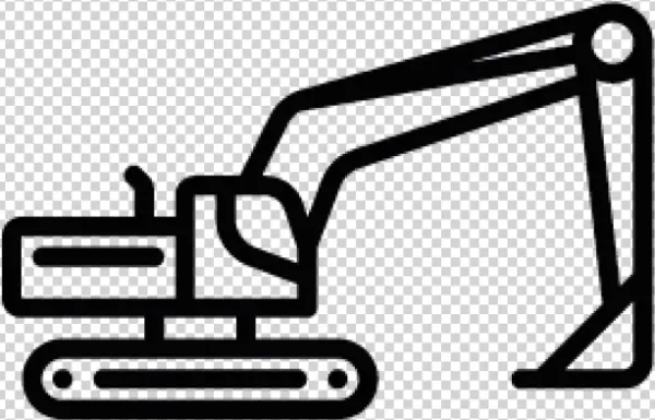 Excavator Icon PNG Transparent Background