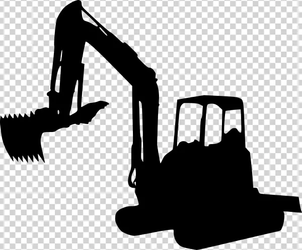 Excavator Silhouette Transparent PNG