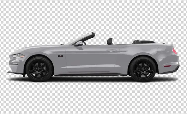 Grey Convertible Car Side View PNG Transparent