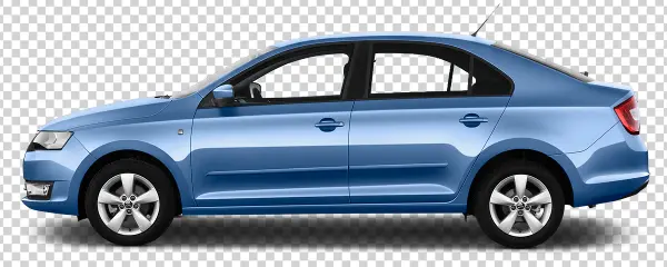 Blue Sedan Car PNG Transparent Background