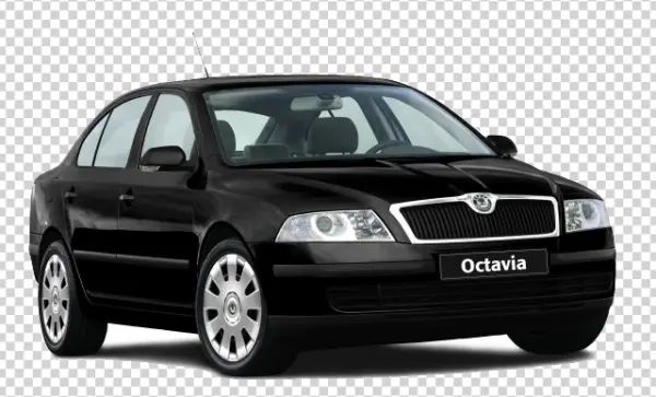 Black Skoda Octavia Car PNG Transparent Background