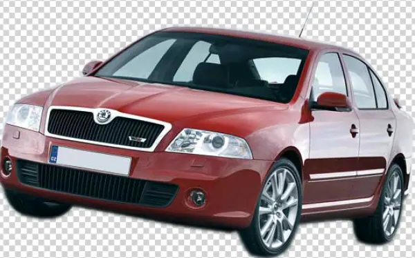 Red Skoda Octavia Sedan Car PNG Transparent