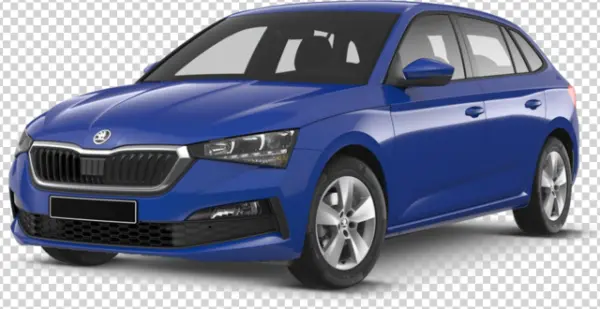 Blue Skoda Scala Car PNG Transparent Background