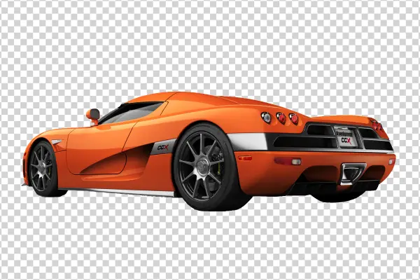 Orange Koenigsegg CCX Sports Car PNG