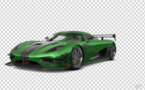 Green Koenigsegg Agera RS Hypercar PNG Transparent