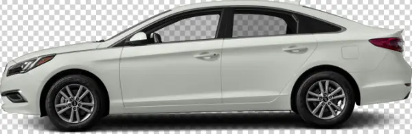 White Modern Sedan Car Transparent PNG