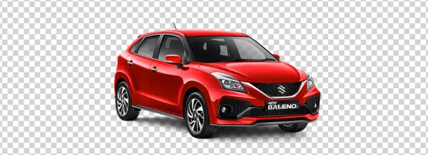 Red Maruti Suzuki Baleno Car PNG Transparent Background