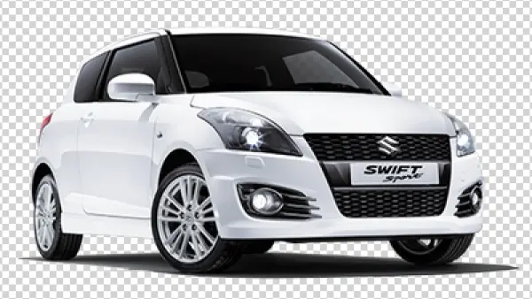 White Suzuki Swift Sport Car PNG Transparent