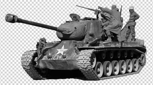 Vintage Military Tank with Soldiers PNG