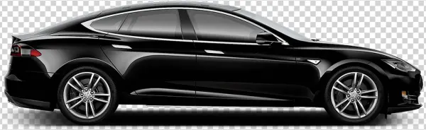 Black Tesla Model S Car PNG Transparent