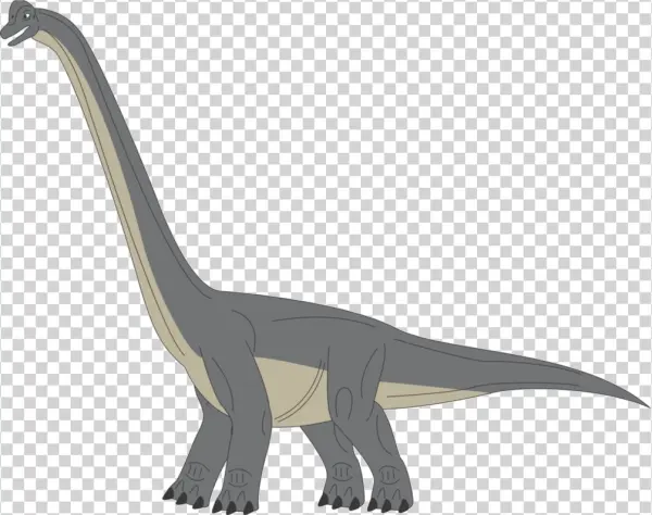 Brachiosaurus Dinosaur PNG Transparent Background